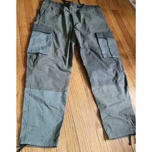 GAP Men’s Baggy Fit Patchwork Military Evergreen Olive Cargo Twill Pants XL